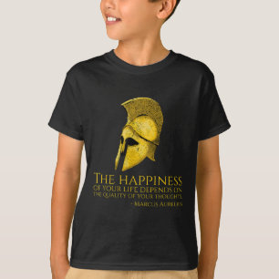 Camiseta Marcus Aurelius Stoic Cita Sobre La Felicidad - Ph