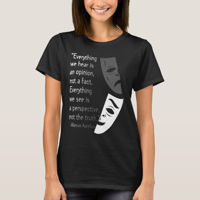 Camiseta Marcus Aurelius Stoic Cita Wisdom Point View (Anverso)