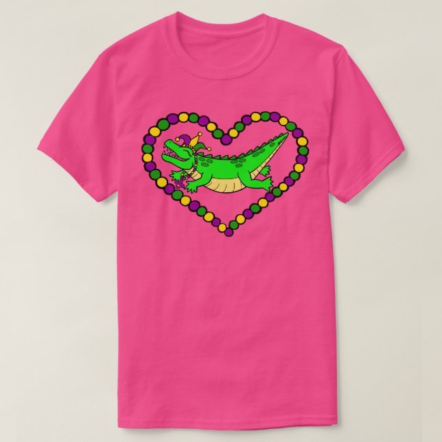 Camiseta Mardi Gator Heart TShirt (Diseño del anverso)
