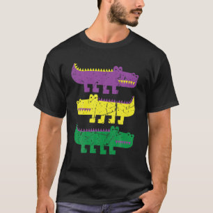 Camiseta Mardi Grad Alligators 3 Alligadores Funny Mardi Gr