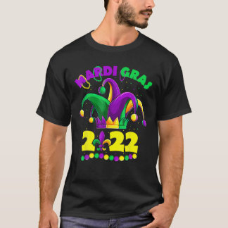 Camiseta Mardi Gras 2022 Jester Outfit , Niños Chicas Boy M
