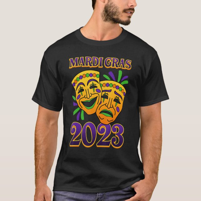 Camiseta Mardi Gras 2023 Costume Party New Orleans Fun Matc (Anverso)