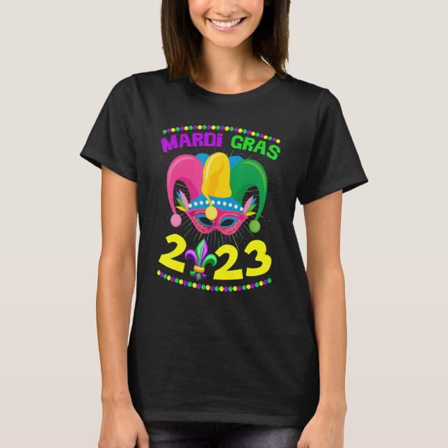 Camiseta Mardi Gras 2023 Jester Set New Orleans Carnaval (Anverso)