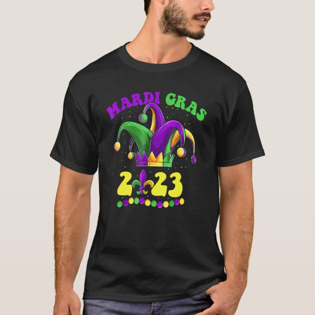 Camiseta Mardi Gras 2023 Jester Set New Orleans Carnaval (Anverso)