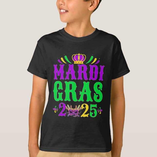 Camiseta Mardi Gras 2025 Jester Costume Mardi Gras Familia  (Anverso)