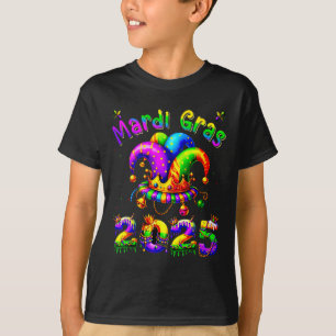 Camiseta Mardi Gras 2025 Jester Set Niños Chicas Hombres