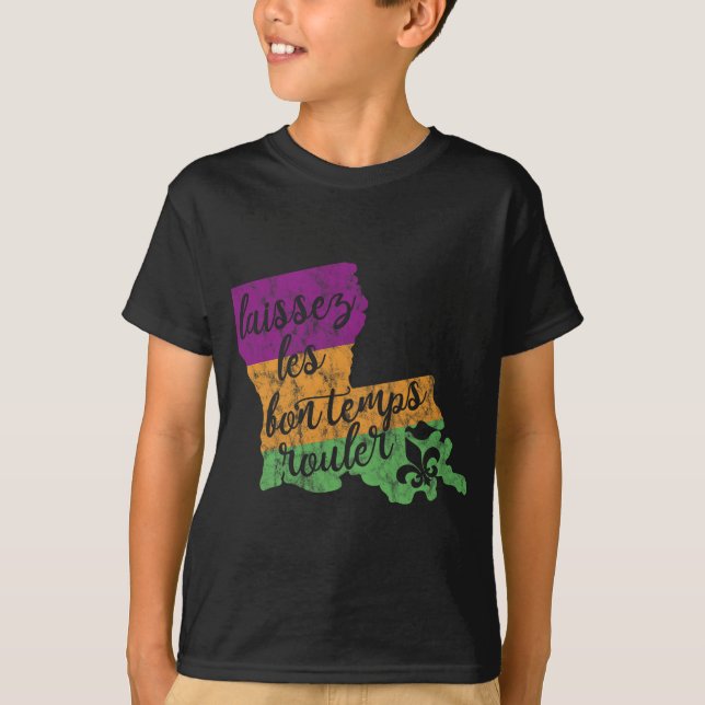 Camiseta Mardi Gras 2025 Laissez Les Bon Temps Rouler New O (Anverso)
