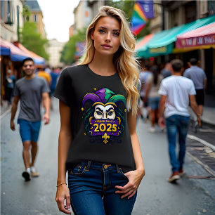 Camiseta Mardi Gras 2025: ¡Plumas, Flotas y Diversión!