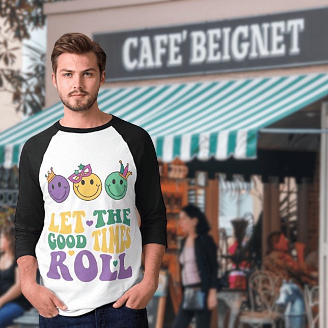Camiseta Mardi Gras 3/4 Sleeve Raglan T-Shirt (Subido por el creador)