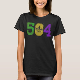 Camiseta Mardi Gras 504 Nola Nueva Orleans Louisiana La