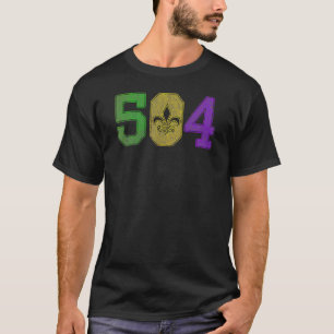 Camiseta Mardi Gras 504 Nola Nueva Orleans Louisiana LA 202