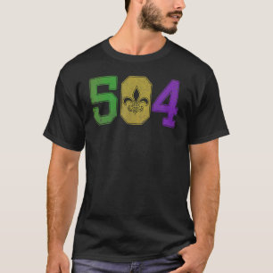 Camiseta Mardi Gras 504 Nola Nueva Orleans Luisian