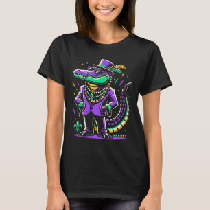 Camiseta Mardi Gras Alligator Boys Mardi Gras