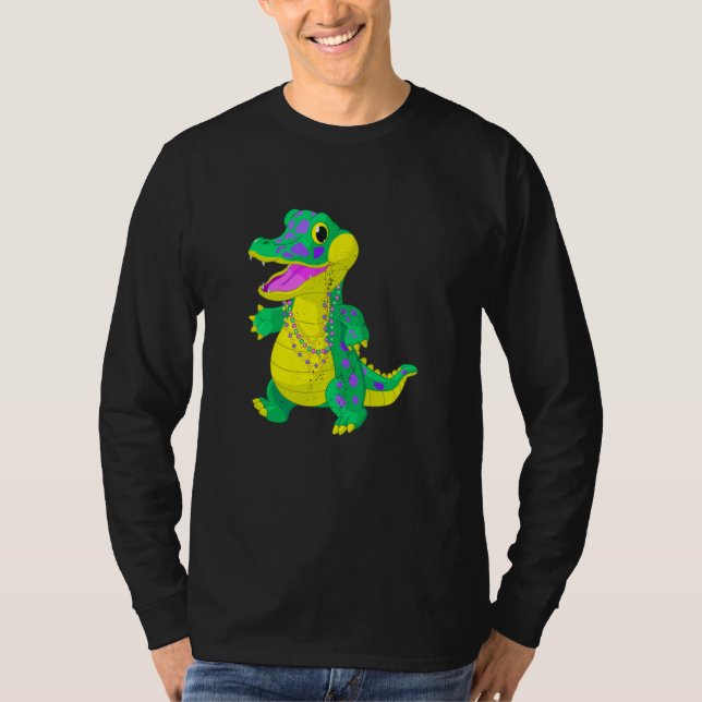 Camiseta Mardi Gras Alligator Masquerade Carnival Costume M (Anverso)