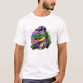 Camiseta Mardi Gras Alligator Party Spirit