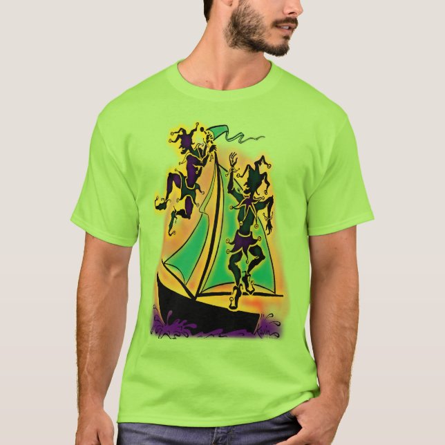 Camiseta Mardi Gras Barco de tontos (Anverso)