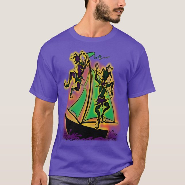 Camiseta Mardi Gras Barco de tontos (Anverso)