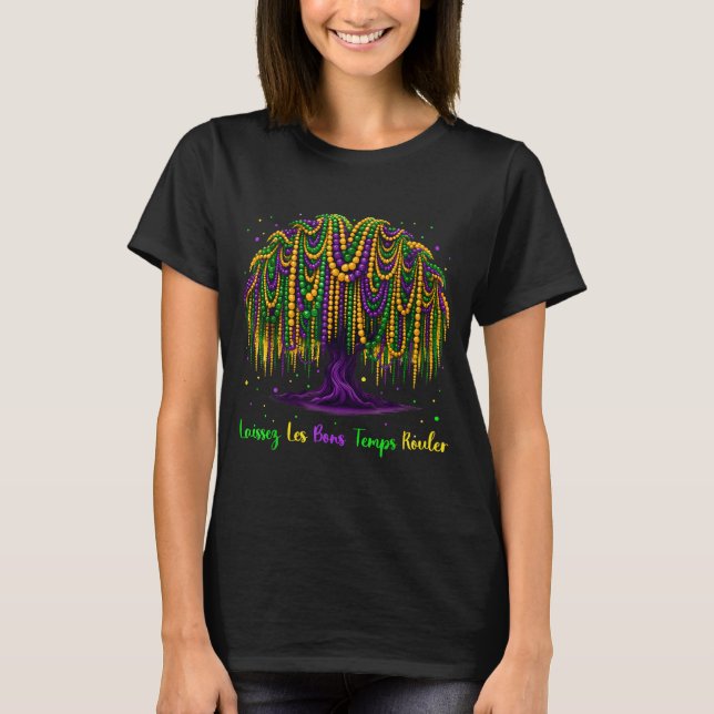 Camiseta Mardi Gras Bead Tree Carnival New Orleans For Wome (Anverso)