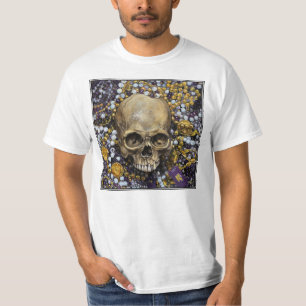 Camiseta Mardi Gras Beads and Skull