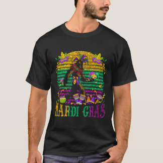 Camiseta Mardi Gras Bigfoot Divertidos Hombres Niños Sasqua