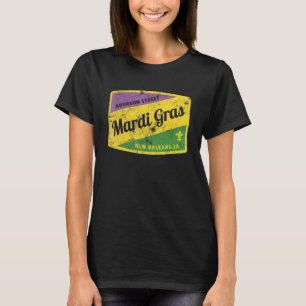 Camiseta Mardi Gras Bourbon Street y New Orleans Retro