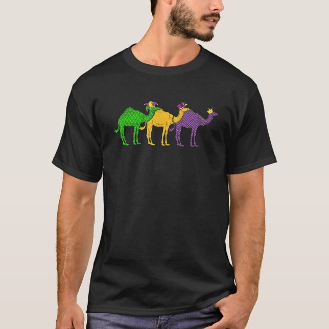 Camiseta Mardi Gras Camel Beads Festival Animales Jester Go (Anverso)