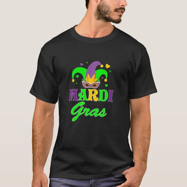 Camiseta Mardi Gras Capuchon Mask Funny Mardi Gras Party Ma (Anverso)