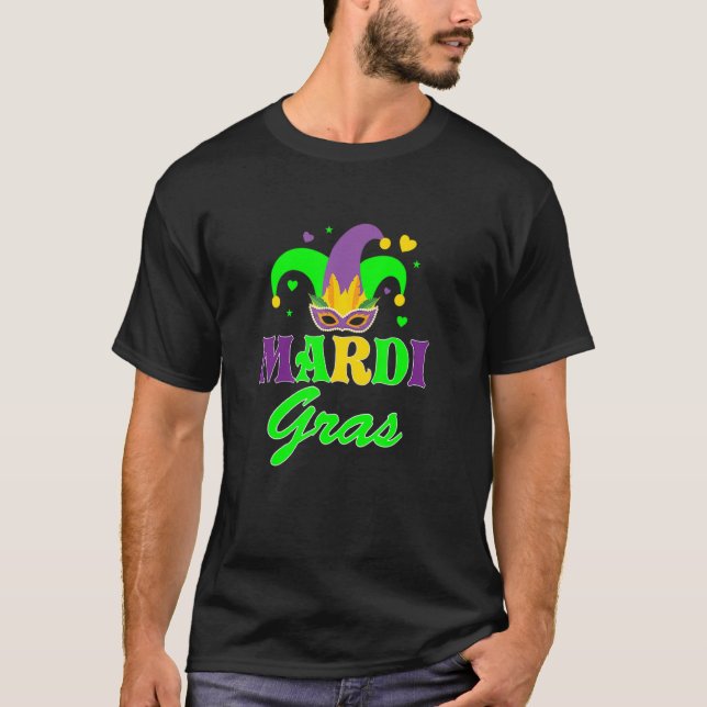 Camiseta Mardi Gras Capuchon Mask Graciosa Mamáes Fiestas M (Anverso)