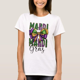 Camiseta Mardi Gras Celebration Bow