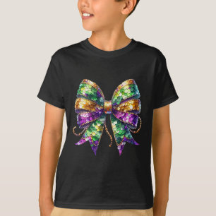 Camiseta Mardi Gras Coquette Bow Fat Martes Nueva Orleans F