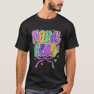 Camiseta Mardi Gras Coquette Bow Fat Martes Nueva Orleans K