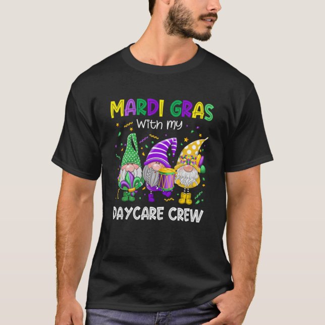 Camiseta Mardi Gras Costume Con Mi Docente De Guardería Lov (Anverso)