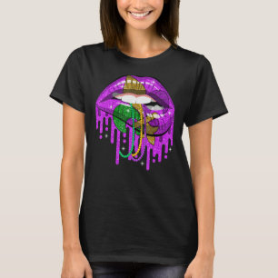 Camiseta Mardi Gras Costume Cute Purple & Gold Litros Fleur
