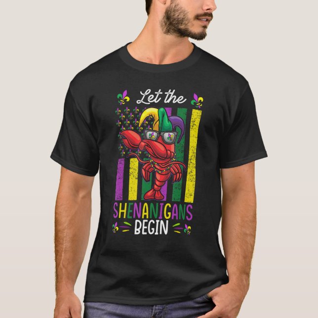 Camiseta Mardi Gras Costume Dab Crawfish Shenanigans Kids T (Anverso)