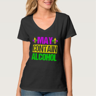 Camiseta Mardi Gras Costume May Contain Alcohol  Party Men 