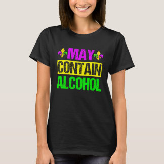 Camiseta Mardi Gras Costume May Contain Alcohol  Party Men 