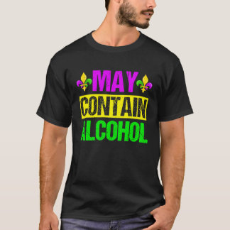 Camiseta Mardi Gras Costume May Contain Alcohol  Party Men 