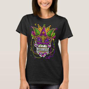Camiseta Mardi Gras Costume Sugar Skull Jester Mask Set