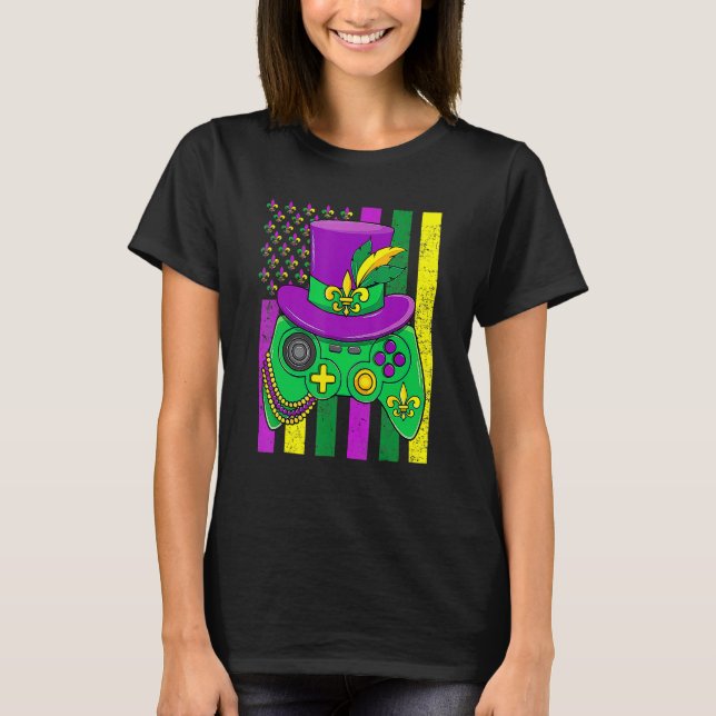Camiseta Mardi Gras Costume videojuego Jester Gorra america (Anverso)