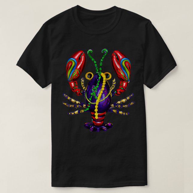 Camiseta Mardi Gras Crawfish 2 TShirt (Diseño del anverso)