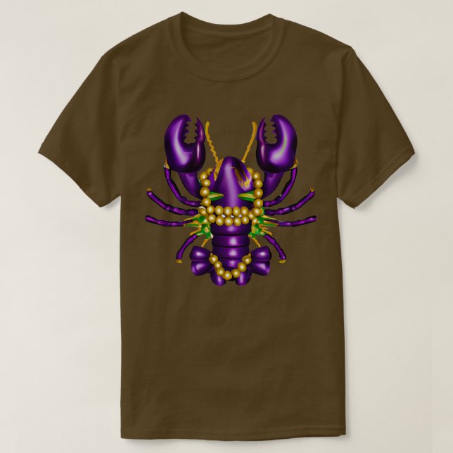 Camiseta Mardi Gras Crawfish 3 TShirt (Diseño del anverso)