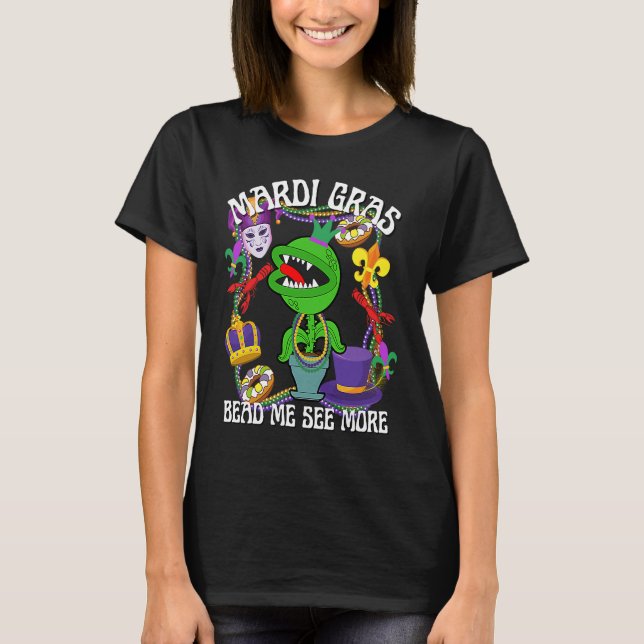 Camiseta Mardi Gras Crawfish Crawdad Feed Me Beads Jester H (Anverso)