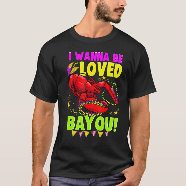 Camiseta Mardi Gras Crawfish Crayfish I Wanna Lo (Anverso)