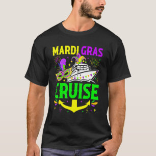 Camiseta Mardi Gras Cruise Costuise Cruising Mask Cruise Sh