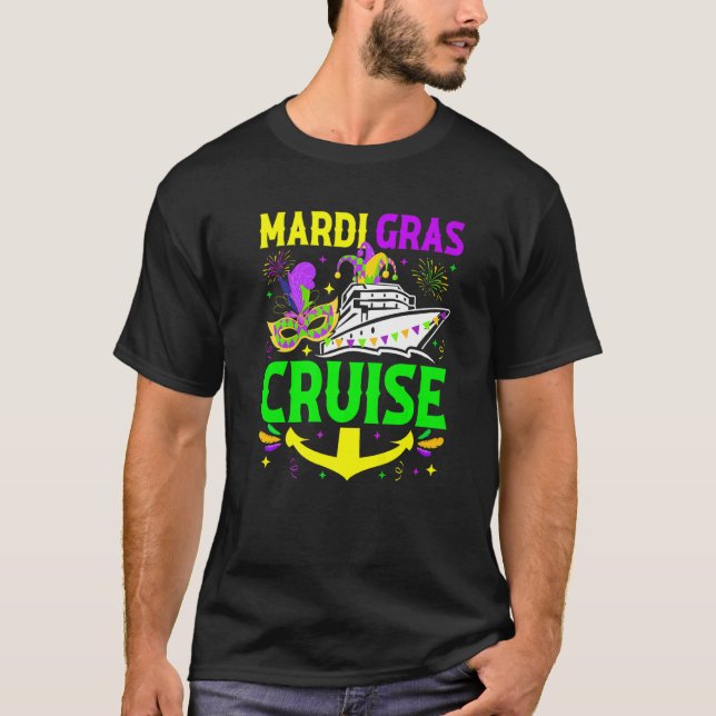Camiseta Mardi Gras Cruise Costuise Cruising Mask Cruise Sh (Anverso)