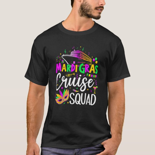 Camiseta Mardi Gras Cruise Crew Cruise Mask Cruise Ship P (Anverso)