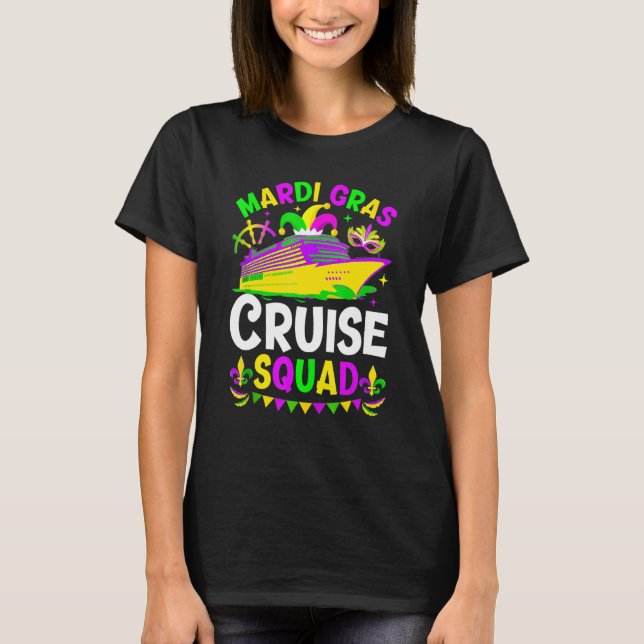 Camiseta Mardi Gras Cruise Crew Cruising Mask Cruise Ship P (Anverso)