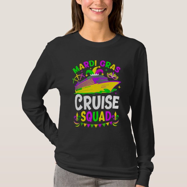 Camiseta Mardi Gras Cruise Crew Cruising Mask Cruise Ship P (Anverso)