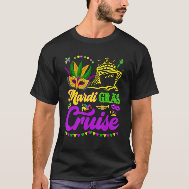 Camiseta Mardi Gras Cruise Crew Cruising Matching Group Cru (Anverso)