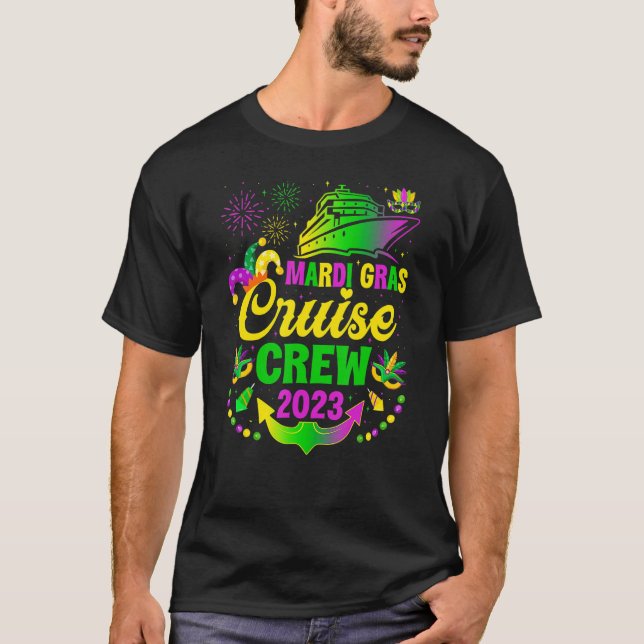 Camiseta Mardi Gras Cruise Crew Matching Group Cruising Cru (Anverso)